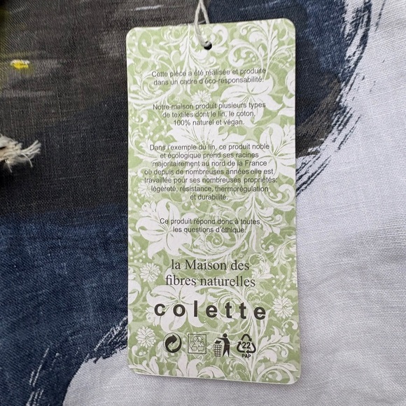 NWT Abstract Print Linen Drawstring Pants - Picture 5 of 11